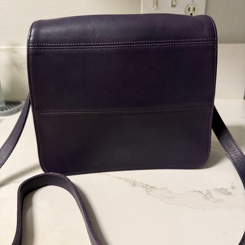 Vintage Coach Tribeca Flap (EGGPLANT) - Picture 2 of 16